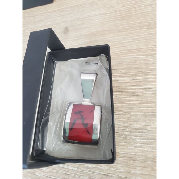 Silpada Sterling Silver Red Jewelry Set Post Earrings and Pendant Vintage Rare - Picture 2 of 8